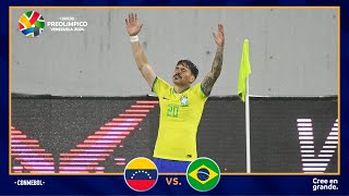 RESUMEN EXTENDIDO  VENEZUELA vs BRASIL 12  CONMEBOL PREOLÍMPICO  FASE FINAL [upl. by Noek187]