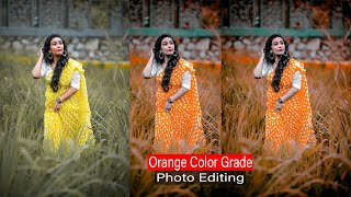 Green and Orange Color Grade in Photoshop Photo Editing  Camera RAW Preset [upl. by Aynotan133]