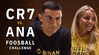 Cristiano Ronaldo vs Ana Marković Foosball Challenge [upl. by Berriman]