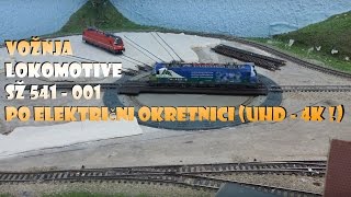 Vožnja lokomotive sž 541  001 po električni okretnici UHD  4K [upl. by Tnerb373]