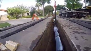 Water Main Line Pipe Installation [upl. by Pryce]