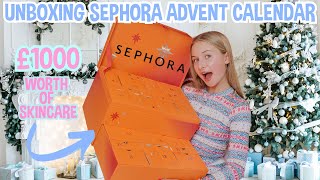 UNBOXING MY SEPHORA ADVENT CALENDAR ALL IN ONE GO [upl. by Yrok535]