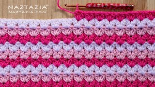 How to Crochet VStitch Cluster Pattern  Cute Quick and Easy Stitches for a Blanket and Scarf [upl. by Enicul]