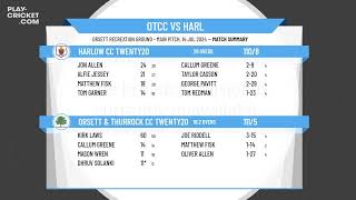 Orsett amp Thurrock CC Twenty20 v Harlow CC Twenty20 [upl. by Virendra31]