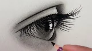 how to draw a beautiful eye  easy step by step hyper realistic eye drawing art [upl. by Toms]