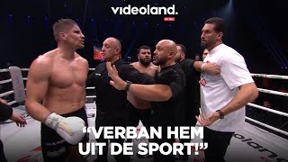 Jamal Ben Saddik klimt ring in en valt Rico Verhoeven aan tijdens Glory Grand Prix [upl. by Daffodil]