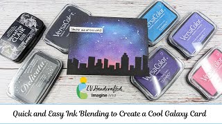 Quick and Easy Ink Blending to Create a Cool Galaxy Card [upl. by Anes]