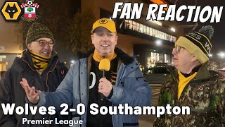 FINALLY 💥 Wolves 20 Southampton Instant Fan Reaction  Premier League [upl. by Aliemaj]