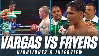 Emiliano Fernando Vargas Overwhelms Opponent For Entire Fight  FIGHT HIGHLIGHTS amp INTERVIEW [upl. by Aciemaj]