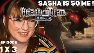 SASHA IS SO ME  Dr of Literature FIRST React to Attack On Titan 1x3 [upl. by Bornstein]