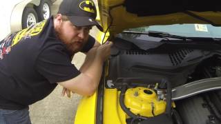 2015 Mustang Hood Strut Install [upl. by Hnid]