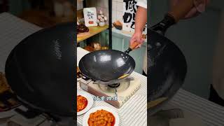 Cast Iron Wok  Chinese Traditional iron pan wok cooking [upl. by Reniar613]