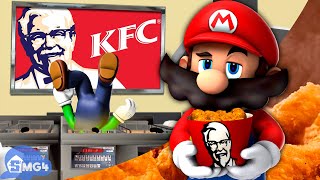 SMG4 Mario Works At KFC [upl. by Wylie242]