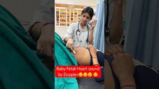 Baby bumpbaby fetal heart sound by doppler [upl. by Orsa242]