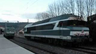 Gare de Pontarlier  CC7107 et CC72084 [upl. by Keverian695]