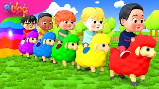 Baa Baa Black Sheep  Colorful Sheep Song  BluLoo Nursery Rhymes amp Kids Songs [upl. by Ynabla]