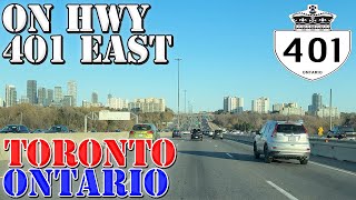 ON 401 East  BUSIEST Highway in North Armerica  Toronto  Ontario  Canada  4K Highway Drive [upl. by Shoshana]