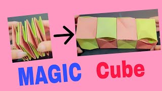 DIY ORIGAMI MAGIC CUBE SPIRAL EASY FOLDING  MAGIC CUBE ORIGAMI TUTORIAL  ORIGAMI MAGIC CUBE DIY [upl. by Juana192]