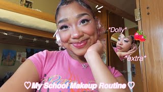 My School Makeup Routine 🍓🎀📓 [upl. by Nylecyoj781]