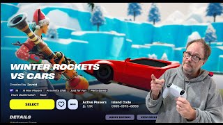 Playing Winter Rockets vs Cars  Fortnite Creative Maps [upl. by Loriner900]