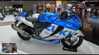 Suzuki Hayabusa GSX 1300 R Ecstar edition Akrapovic exhaust GSXR model 2023 Gixxer walkaround V0550 [upl. by Irim]