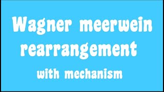 Wagner meerwein rearrangementwith mechanismname reactionchemistry [upl. by Meeker]