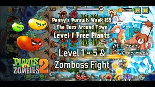 PvZ2 Pennys Pursuit Ultomato  WEEK 159  Walkthrough amp ZOMBOSS 🌶🌶  Lvl 1 Plants [upl. by Aerdnak]