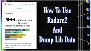 How To Use Radare2 And Dump Lib Data [upl. by Anytsirk]