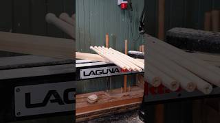 turning stool legs with the laguna revo 1836 lathe from igmtools woodworking woodturning [upl. by Yendirb621]