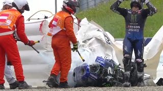 Maverick Vinales Crash M1 Vinales Meledak MotoGP Styria 2020 [upl. by Alcine]