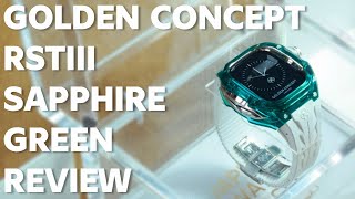 Golden Concept RSTIII Sapphire Green Apple Watch Case Review  All In For Luxury [upl. by Elleda869]