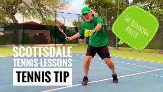 One Minute Tennis Tip  Whats a quotRunning Rollerquot and how to hit it [upl. by Fatsug768]