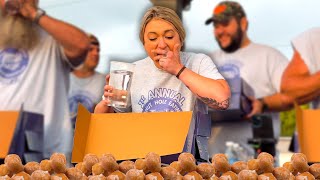 4000 World Donut Hole Eating Championship [upl. by Sinnek]