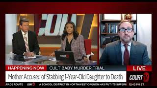 CultBabyMurderTrial Mother Accused of Stabbing 1YearOld Daughter to Death ChloeDriver CourtTV [upl. by Naivatco]