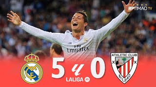 Real Madrid 5 x 0 Athletic Bilbao C Ronaldo HatTrick ● La Liga 1415 Goals amp Highlights ᴴᴰ [upl. by Anits]