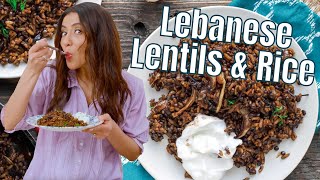 Crazy delicious Mujadara Lentils and Rice with Crispy Onions [upl. by Anali]