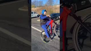 Little hand on bar wheelietime cycling bikelife wheeliesfordays mountainbiking mtb [upl. by Carpet]