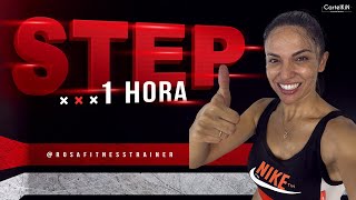 Rutina STEP Quemagrasa  Super Cardio 1 Hora   Completa 4 [upl. by Noni55]