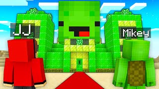 JJ and Mikey Found SECRET TEMPLE MIKEY  Maizen Minecraft Animation [upl. by Alfredo]