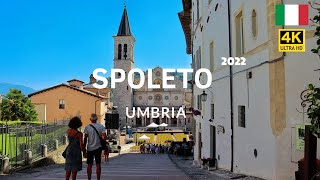 【Spoleto】4K walk in Spoleto during the quotFestival dei Due Mondiquot and the meeting of Vespa Club [upl. by Tarrel686]