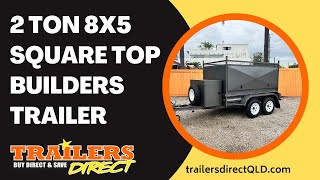 Tradesmans Builders Trailer  8x5 Square Top [upl. by Eerual763]