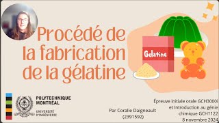 Procédé de fabrication de la gélatine [upl. by Hogen]