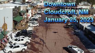 Downtown Cloudcroft New Mexico  2023 Snow [upl. by Nahtanohj739]