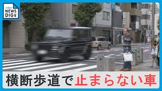 園児「止まって」横断歩道で止まらない車 過去には“停止率ワースト”だった三重県 汚名返上なるか [upl. by Utica]