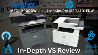 HP LaserJet Pro MFP 4101FDW VS Brother MFCL5900DW  The Ultimate Showdown [upl. by Ehcsrop]