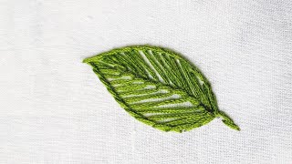 Leaves Embroidery Tutorial Blanket Stitch or Buttonhole Stitch By Shab Embroideryish [upl. by Eltsyek]