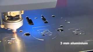 Laser cutting of 3mm aluminum [upl. by Mollee]