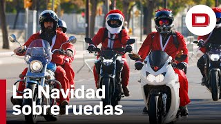 Cuando Papá Noel cambia renos por motos en el corazón de Barcelona [upl. by Izak]