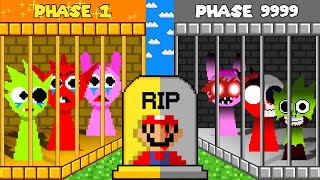 Incredibox Sprunki RIP Mario in Prison Phase 1 vs 9999 Please Come Back [upl. by Tnahsin]