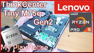 Lenovo ThinkCentre M75q Gen2 with AMD Ryzen™ 5 PRO 4650GE  1059 [upl. by Aerdno]